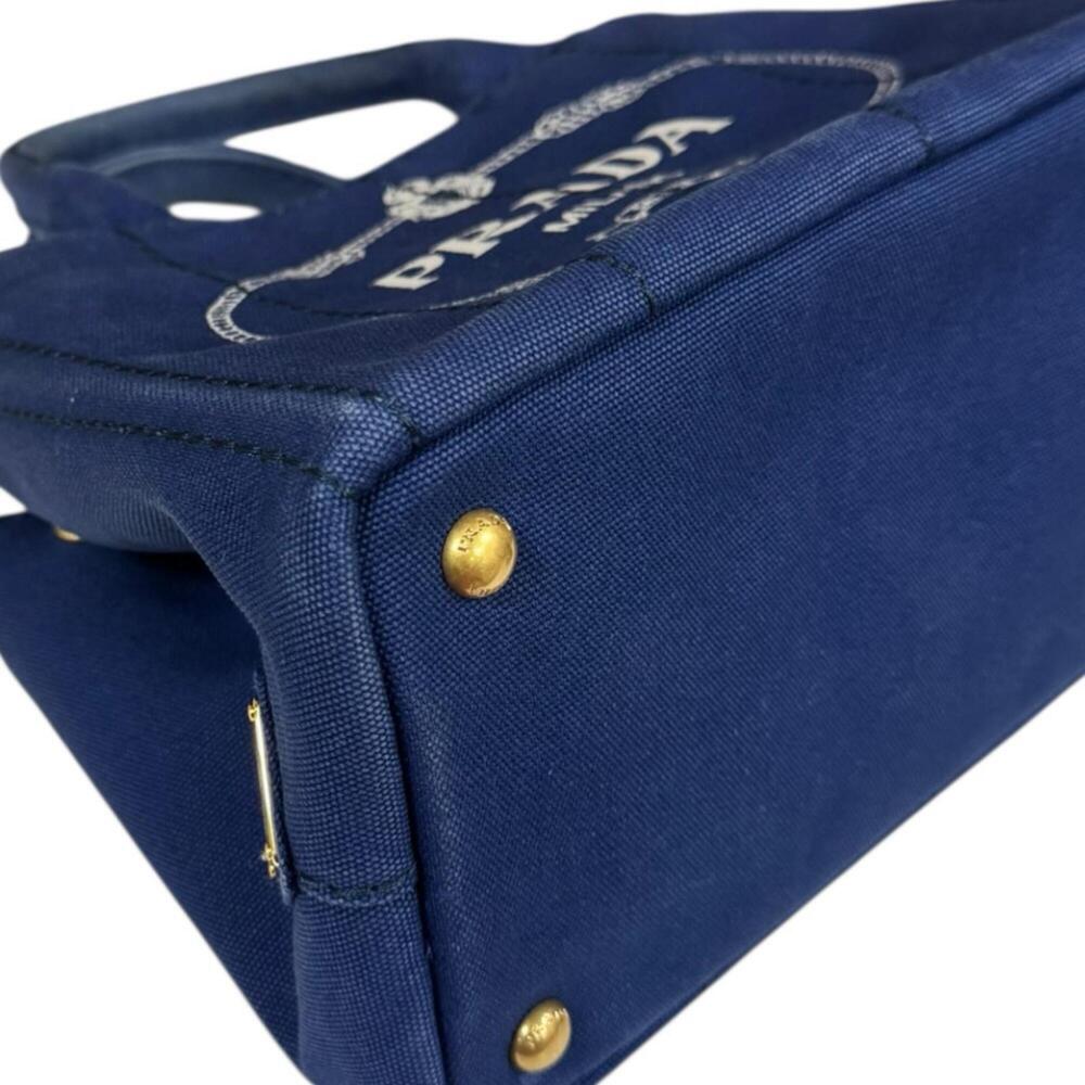 PRADA Blue Canvas Shoulder Bag - Picture 13 of 16